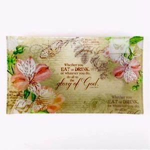 Christian Art Gifts-Boxed Glass Tray”The Glory of God” Bible Verse 14”x8”🌸